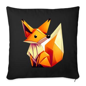 Fox - Sofa pillowcase 17,3'' x 17,3'' (45 x 45 cm) - black - Front
