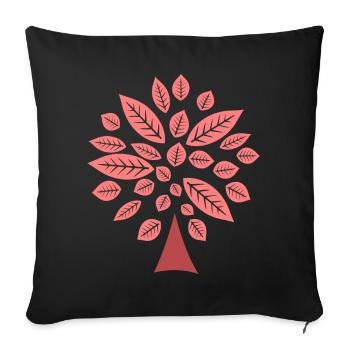 Tree - Sofa pillowcase 17,3'' x 17,3'' (45 x 45 cm) - black - Front