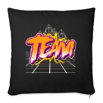 Team - Sofakissenbezug 45 x 45 cm - Schwarz - Vorne