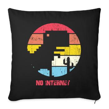 Pas d’Internet Sunset City Silhouette - Housse de coussin décorative 45 x 45 cm - noir - Devant