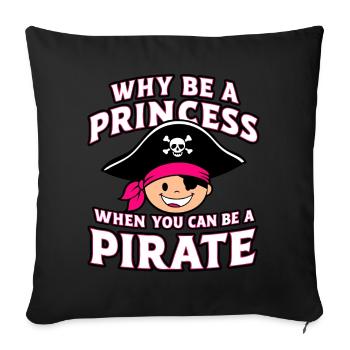 Pirate Pirate Carnaval Halloween - Housse de coussin décorative 45 x 45 cm - noir - Devant