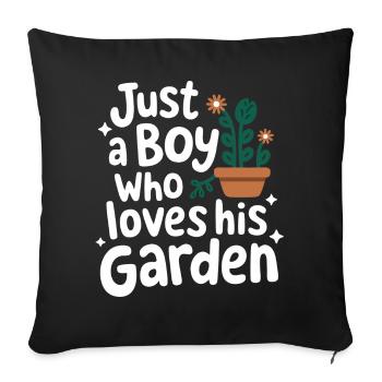 Gardener Garden Plants Gardening - Sofa pillowcase 17,3'' x 17,3'' (45 x 45 cm) - black - Front