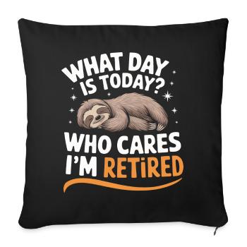 Paresseux Paresseux Dormir Paresseux - Housse de coussin décorative 45 x 45 cm - noir - Devant