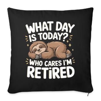 Paresseux Paresseux Dormir Paresseux - Housse de coussin décorative 45 x 45 cm - noir - Devant