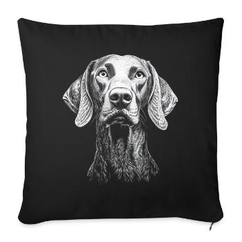 Weimaraner Portrait Hunting Dog Hunting Dogs Dogs - Sofa pillowcase 17,3'' x 17,3'' (45 x 45 cm) - black - Front