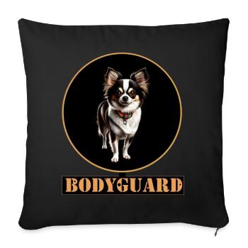 Garde du corps Chihuahua Circle - Housse de coussin décorative 45 x 45 cm - noir - Devant