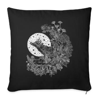 LE RENARD ET LE CIEL NOCTURNE - Housse de coussin décorative 45 x 45 cm - noir - Devant