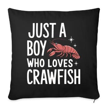 Homards, crabes, crevettes, fruits de mer - Housse de coussin décorative 45 x 45 cm - noir - Devant