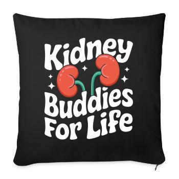 Kidney Donor Kidney Organ Donor - Sofa pillowcase 17,3'' x 17,3'' (45 x 45 cm) - black - Front