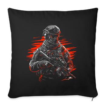 Forces spéciales - Housse de coussin décorative 45 x 45 cm - noir - Devant