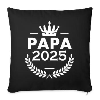 Papa 2025 - Housse de coussin décorative 45 x 45 cm - noir - Devant