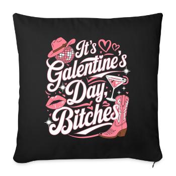 Fête amusante pour la Saint-Valentin - Housse de coussin décorative 45 x 45 cm - noir - Devant