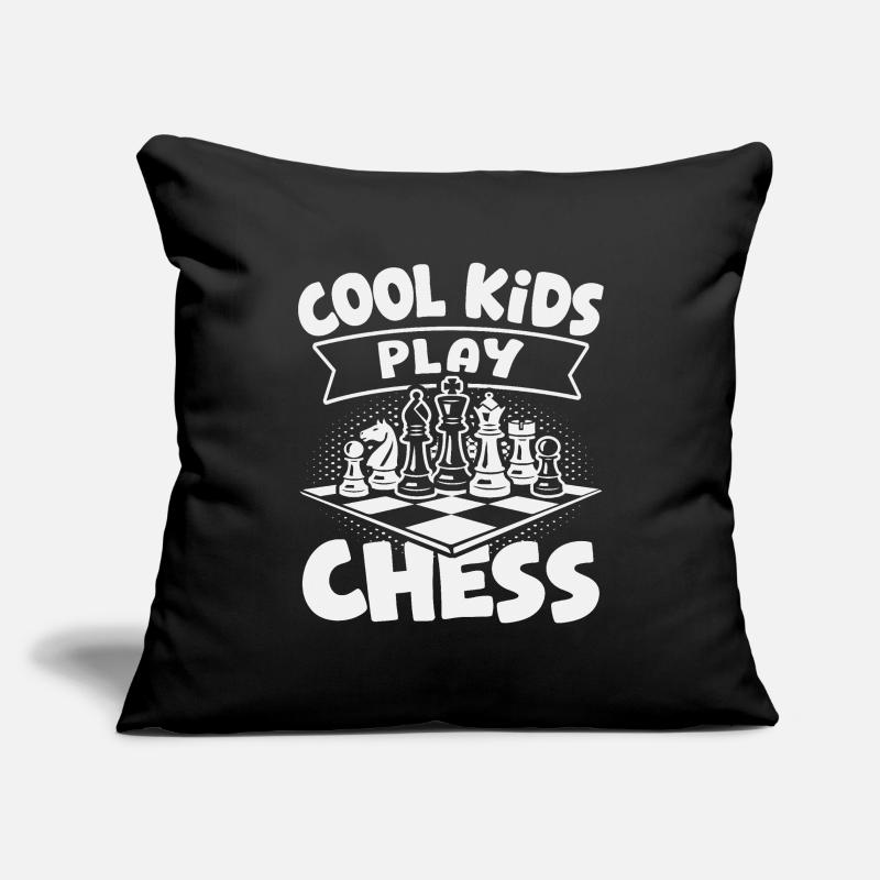 Chess Player Cool Kids Play Chess Sofa pillowcase 17,3'' x 17,3'' (45 x 45 cm)