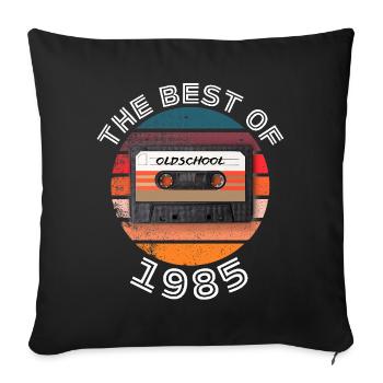 Le meilleur de 1985 - Housse de coussin décorative 45 x 45 cm - noir - Devant