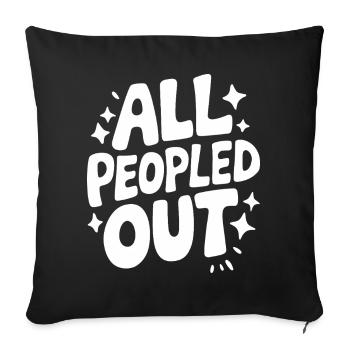 Introverti, antisocial, introverti - Housse de coussin décorative 45 x 45 cm - noir - Devant