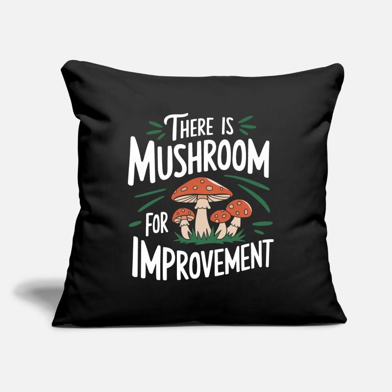 Champignons Champignons Champignon Champignon Housse de coussin décorative 45 x 45 cm