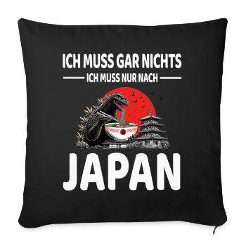 Japan - Sofakissenbezug 45 x 45 cm - Schwarz - Vorne