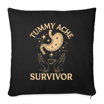 Belly Ache: Survivor With Charm And Mug - Sofa pillowcase 17,3'' x 17,3'' (45 x 45 cm) - black - Front