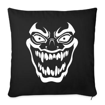 Bold Horror Mask - Sofa pillowcase 17,3'' x 17,3'' (45 x 45 cm) - black - Front
