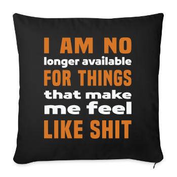 I AM NO LONGER AVAILABLE - Sofa pillowcase 17,3'' x 17,3'' (45 x 45 cm) - black - Front