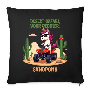 Desert Unicorn - Sofa pillowcase 17,3'' x 17,3'' (45 x 45 cm) - black - Front