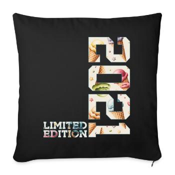 LIMITED EDITION 2021 5 JAHRE EIS 5. GEBURTSTAG - Sofa pillowcase 17,3'' x 17,3'' (45 x 45 cm) - black - Front