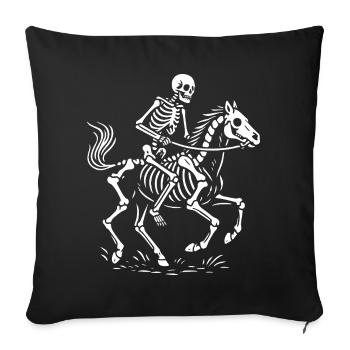 Ethereal Skeleton Rider Illustration - Sofa pillowcase 17,3'' x 17,3'' (45 x 45 cm) - black - Front