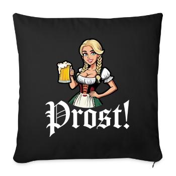 Prost - Housse de coussin décorative 45 x 45 cm - noir - Devant