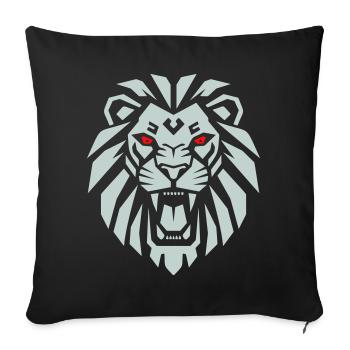 Geometric Lion - Re dei Leoni Minimalista - Sofa pillowcase 17,3'' x 17,3'' (45 x 45 cm) - black - Front