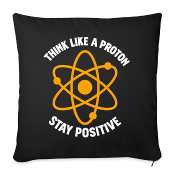 Proton Positive Thinking Atom Graphic - Sofa pillowcase 17,3'' x 17,3'' (45 x 45 cm) - black - Front