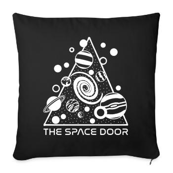 Une porte sur l'espace - Housse de coussin décorative 45 x 45 cm - noir - Devant
