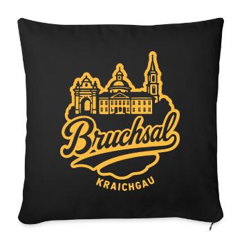 Bruchsal Kraichgau Illustration Design - Sofakissenbezug 45 x 45 cm - Schwarz - Vorne
