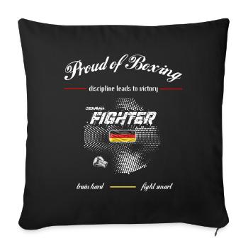 fighter germany - Proud of Boxing - Sofa pillowcase 17,3'' x 17,3'' (45 x 45 cm) - black - Front