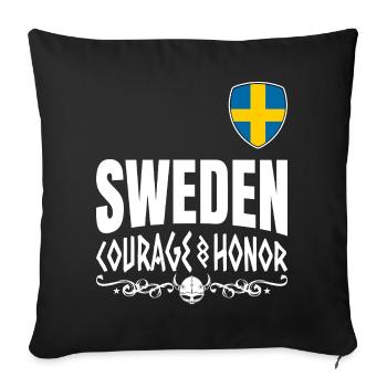 Sweden Nordic Spirit - Housse de coussin décorative 45 x 45 cm - noir - Devant