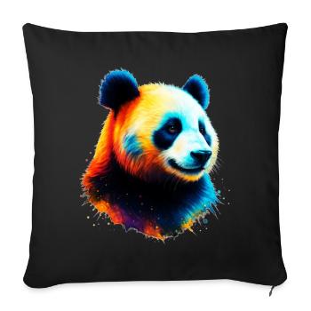 Panda - Sofa pillowcase 17,3'' x 17,3'' (45 x 45 cm) - black - Front