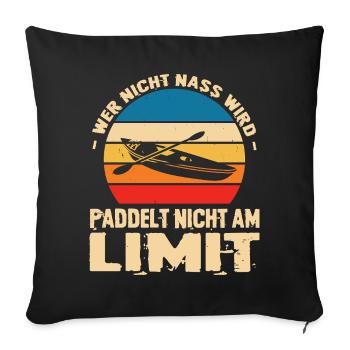 Kayaker Gifts Kayak Water Sports Outfits - Sofa pillowcase 17,3'' x 17,3'' (45 x 45 cm) - black - Front