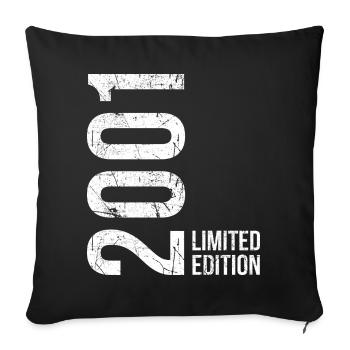 Limited Edition 2001 – Year of Birth Stolz - Sofa pillowcase 17,3'' x 17,3'' (45 x 45 cm) - black - Front