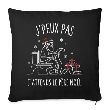 Joyeux Noël 2025 Humour Père Noël Original - Sofa pillowcase 17,3'' x 17,3'' (45 x 45 cm) - black - Front