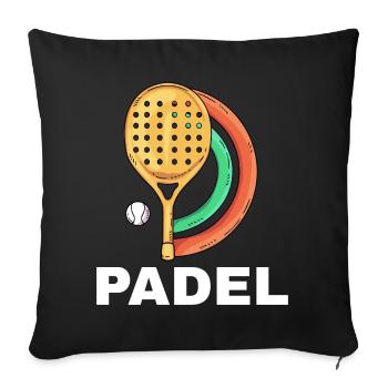 Ich kann kein Padel haben - Sofakissenbezug 45 x 45 cm - Schwarz - Vorne