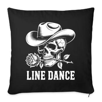 Skull Cowboy Line Dance - Sofa pillowcase 17,3'' x 17,3'' (45 x 45 cm) - black - Front