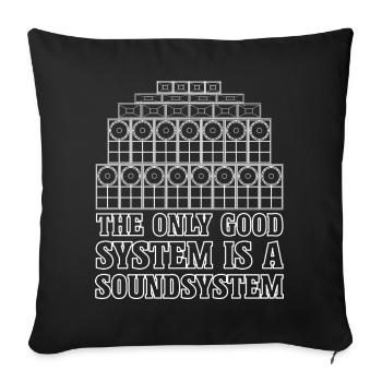 Soundsystem Jungle Reggae Bass - Housse de coussin décorative 45 x 45 cm - noir - Devant