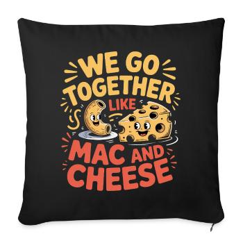 Mac and Cheese Best Friends Paar Design - Sofakissenbezug 45 x 45 cm - Schwarz - Vorne