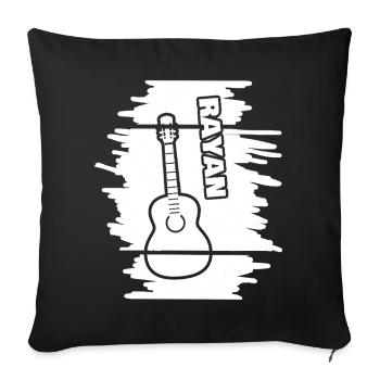 Guitar Playing Rayan - Sofa pillowcase 17,3'' x 17,3'' (45 x 45 cm) - black - Front