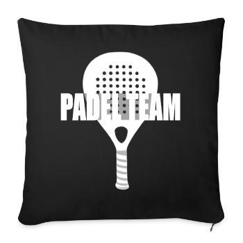Padel team - Sofa pillowcase 17,3'' x 17,3'' (45 x 45 cm) - black - Front