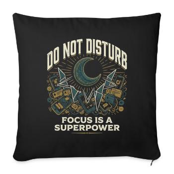Focus Expert - Sofa pillowcase 17,3'' x 17,3'' (45 x 45 cm) - black - Front