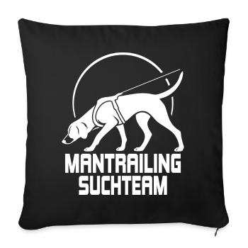 Foxhound Mantrailing Suchteam Hunde Hund - Sofakissenbezug 45 x 45 cm - Schwarz - Vorne