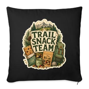 ÉQUIPE DE SNACKS DE RANDONNÉE Snacks - Housse de coussin décorative 45 x 45 cm - noir - Devant