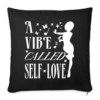 Une ambiance appelée Amour de soi Empowermenting Wellness - Housse de coussin décorative 45 x 45 cm - noir - Devant