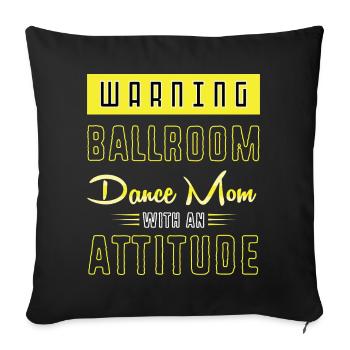 Danse de couple en valse - Housse de coussin décorative 45 x 45 cm - noir - Devant