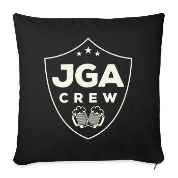 jga_crew_wappen- - Housse de coussin décorative 45 x 45 cm - noir - Devant